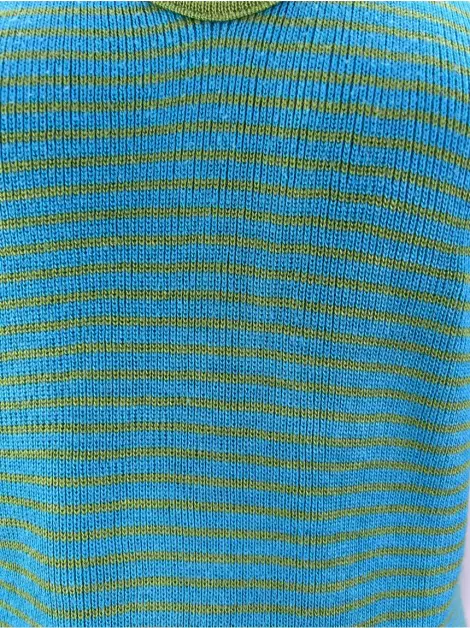 Blusa Sacada Tricô Azul