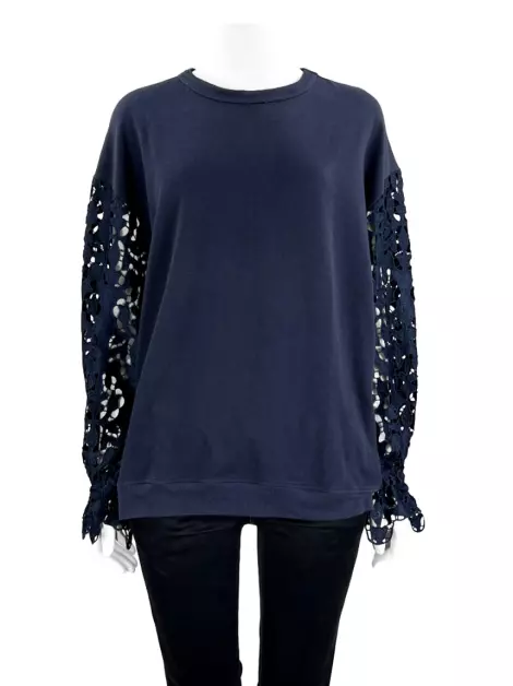 Blusa See By Chloé Guipire Azul Marinho