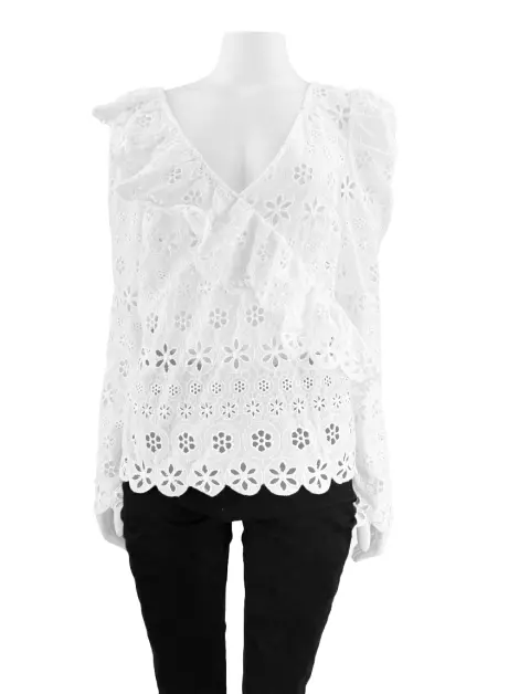 Blusa Self-Portrait Laise Off White