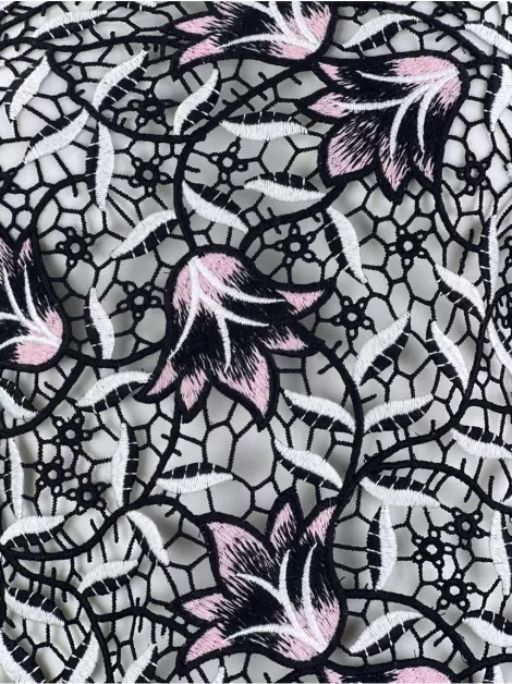 Blusa Self-Portrait Renda Preta