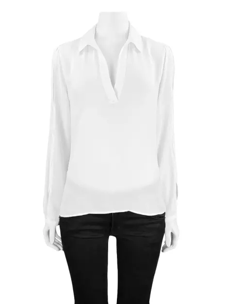 Blusa Shoulder Tecido Branco