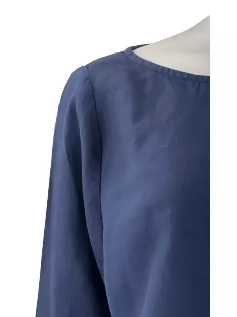 Blusa SouQ Linho Azul Marinho