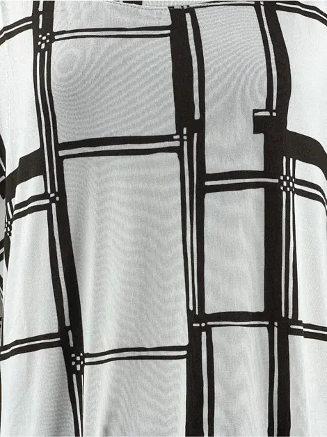 Blusa SouQ Tecido Estampado Bicolor