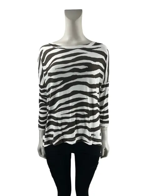 Blusa SouQ Tecido Estampado Bicolor