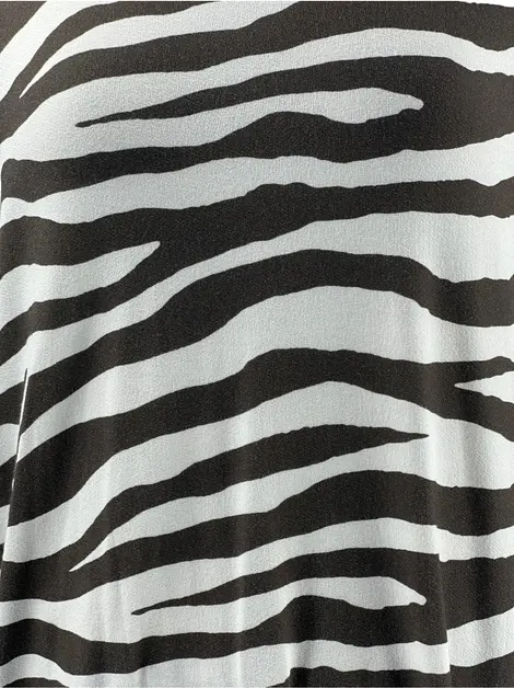 Blusa SouQ Tecido Estampado Bicolor