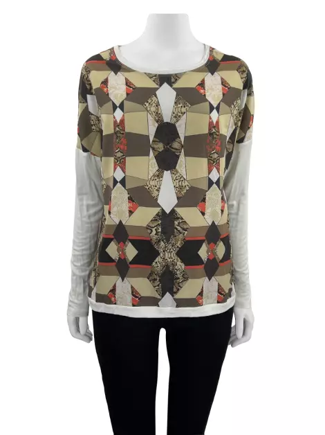 Blusa Spezzato Estampa Multicolor