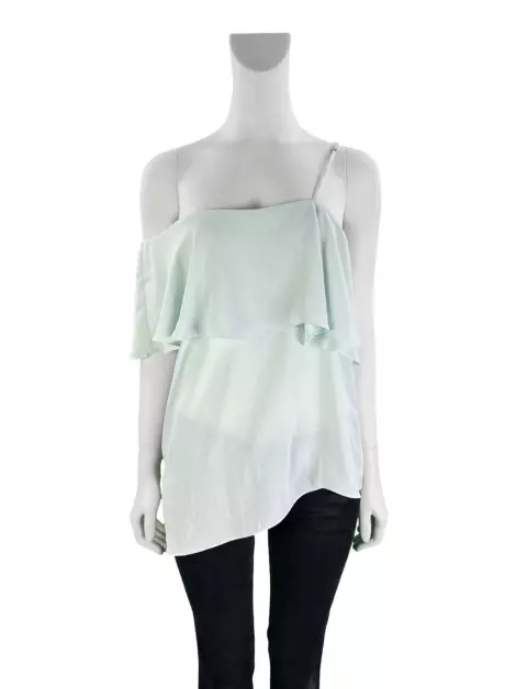 Blusa Spezzato Tecido Azul