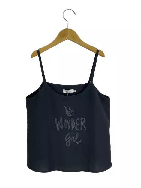 Blusa Spezzato Teen Tecido Preto
