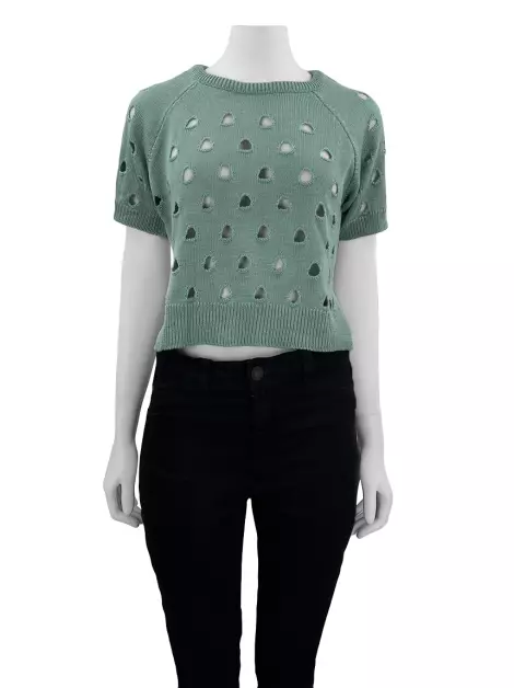 Blusa Spezzato Teen Tricot Azul