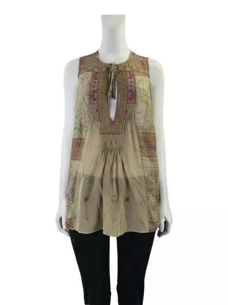 Blusa Sportmax Seda Estampada