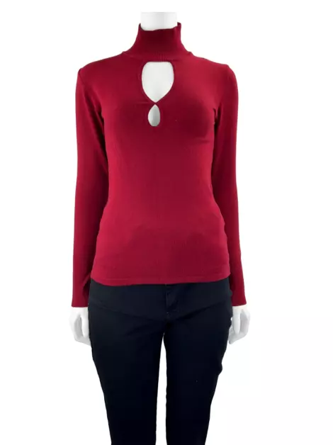 Blusa Tig Vazado Vermelha