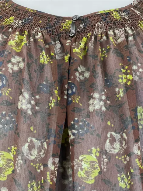 Blusa Uniqlo Tecido Flora