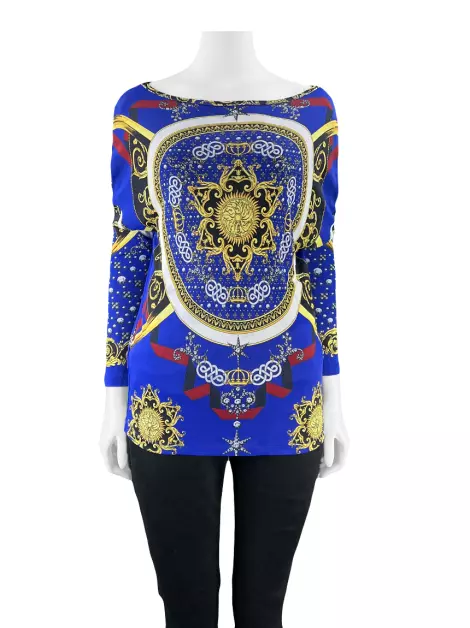 Blusa Versace Estampado Multicolor
