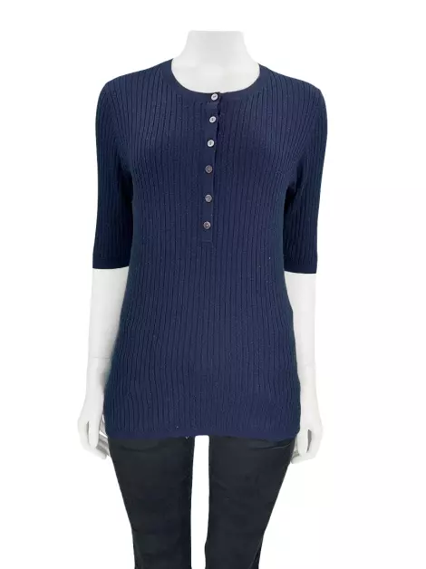 Blusa Vince. Canelado Azul