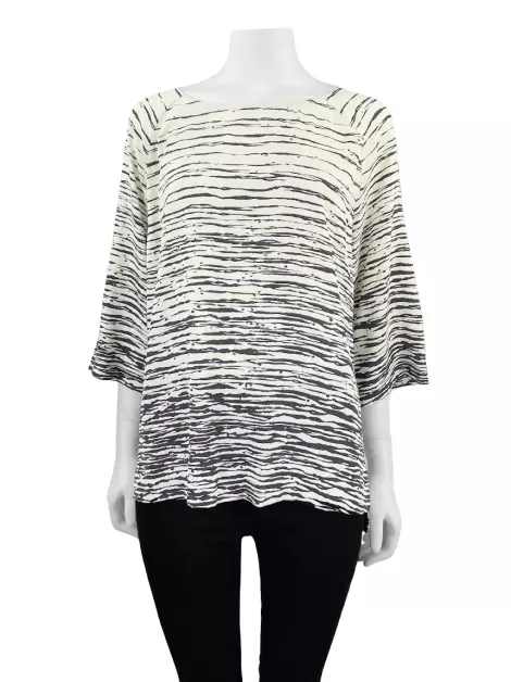 Blusa Vince. Estampa Mescla Bicolor