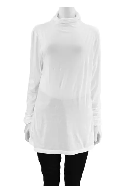 Blusa Vince. Gola Alta Branca