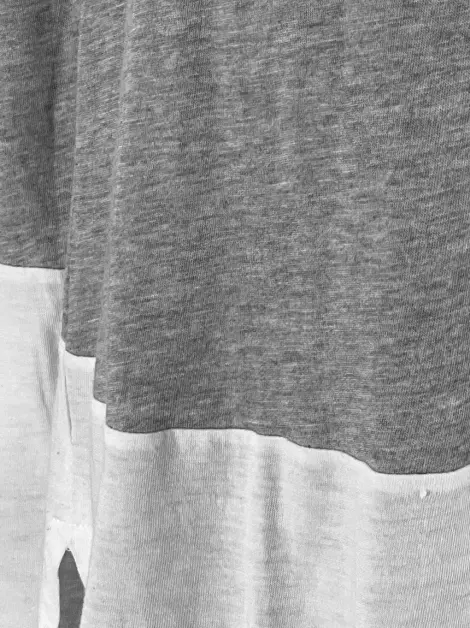 Blusa Vince. Manga Longa Bicolor