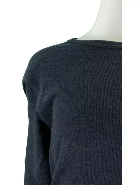 Blusa Vince. Tecido Azul Mescla