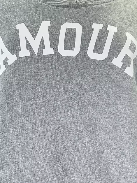 Blusa Zadig & Voltaire Amour Destroyed Cinza