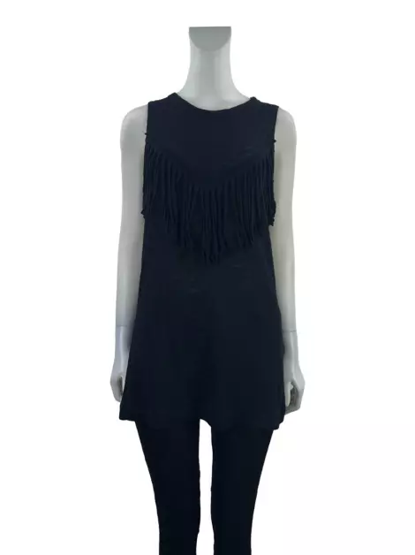 Blusa Zadig & Voltaire Cure Fringes Preto
