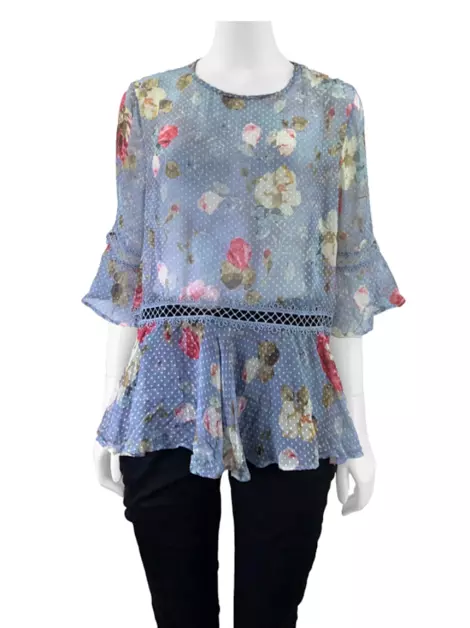 Blusa Zimmermann Seda Azul