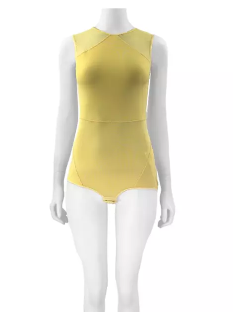Body Paula Raia Tule Amarelo