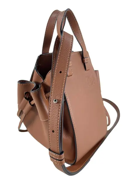 Bolsa Bucket Loewe Hammock Drawstring Mini Caramelo