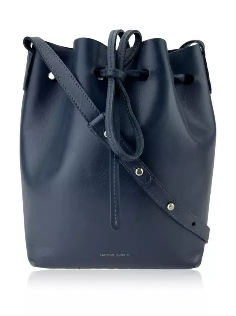 Bolsa Bucket Mansur Gavriel Couro Azul