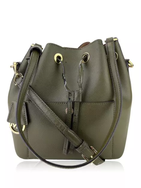 Bolsa Bucket Michael Kors Greenwich Couro Verde