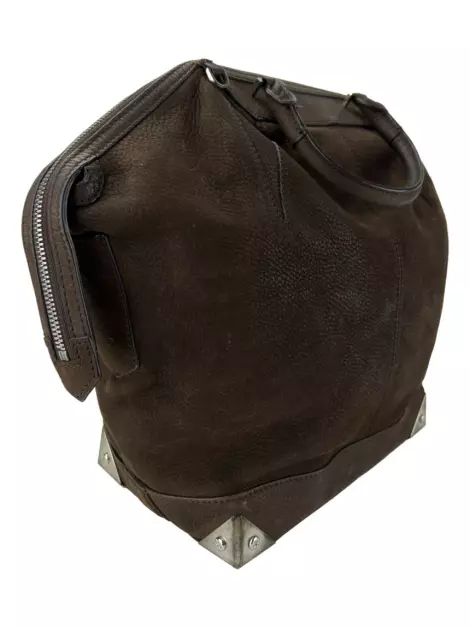 Bolsa com Alça Alexander Wang Emile Camurça Marrom