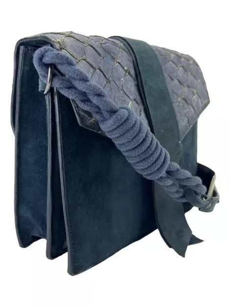 Bolsa com Alça Bleque Cecilia Pirarucu Azul