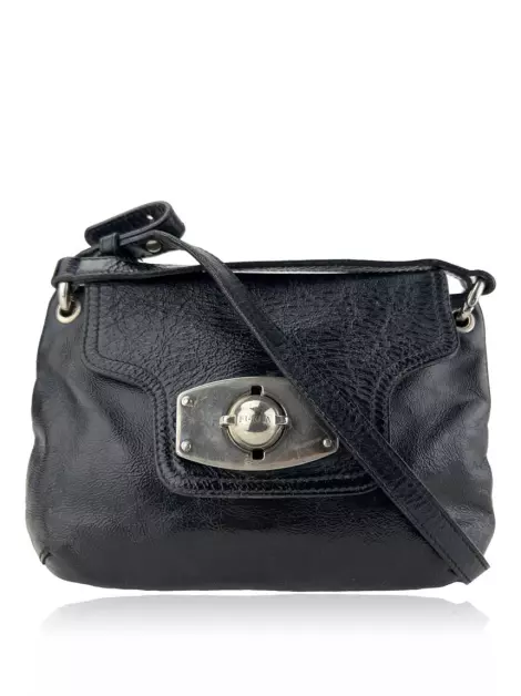 Bolsa com Alça Furla Flap Couro Preto
