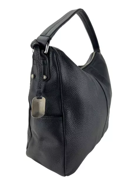 Bolsa com Alça Furla Hobo Couro Preto