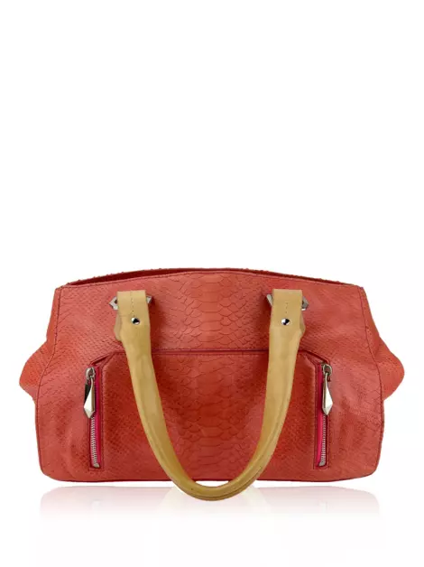 Bolsa com Alça Henri Bendel Embossed Couro Rosa