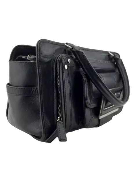 Bolsa com Alça Karen Millen Couro Preto