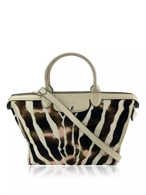 Bolsa com Alça Longchamp Le Pliage Heritage Animal Print