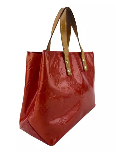 Bolsa com Alça Louis Vuitton Reade PM Verniz Vermelha Vintage