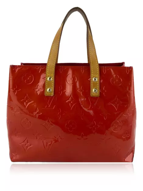 Bolsa com Alça Louis Vuitton Reade PM Verniz Vermelha Vintage