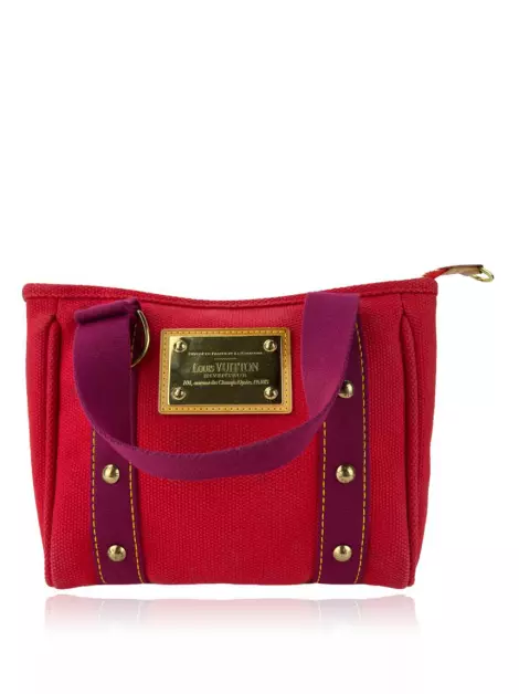 Bolsa com Alça Louis Vuitton Toile Antigua Cabas PM Vermelha