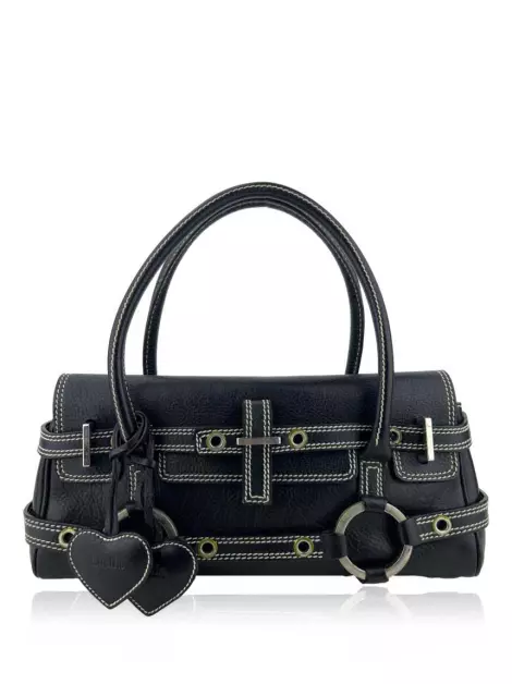 Bolsa com Alça Luella Gisele Couro Preto