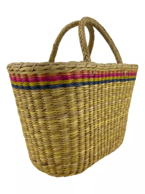 Bolsa com Alça Nannacay Raffia Bege