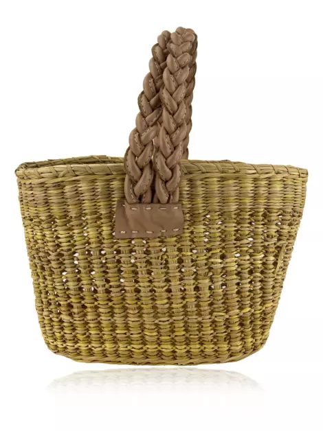 Bolsa com Alça Nannacay Raffia Bege