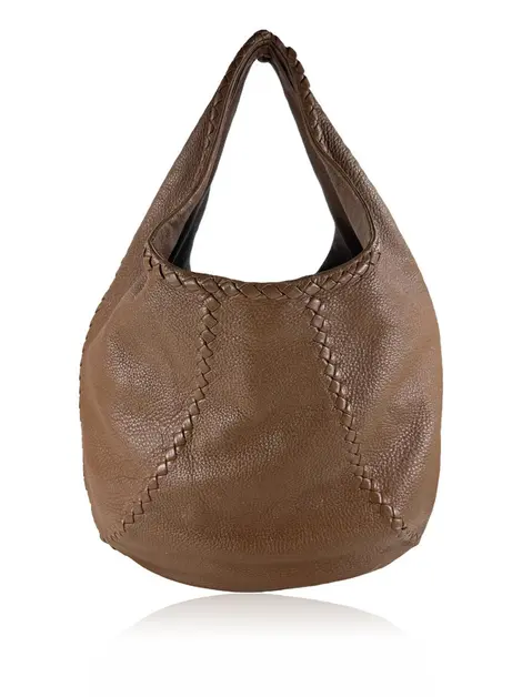 Bolsa Hobo Bottega Veneta Cervo Marrom