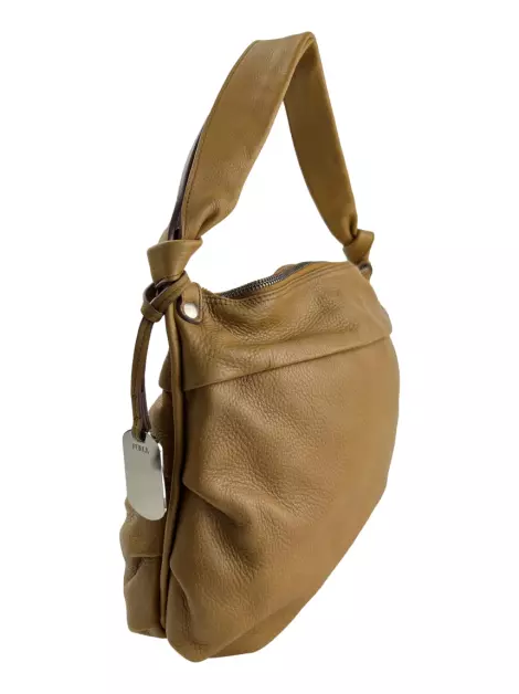 Bolsa Hobo Furla Couro Caramelo