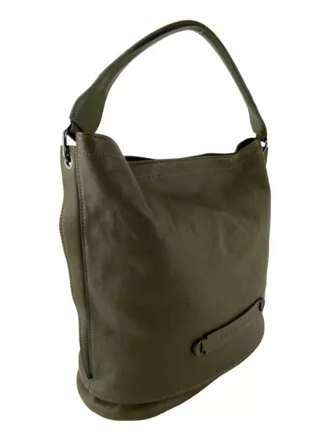 Bolsa Hobo Longchamp 3D Couro Verde