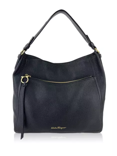 Bolsa Hobo Salvatore Ferragamo Gancio Preto