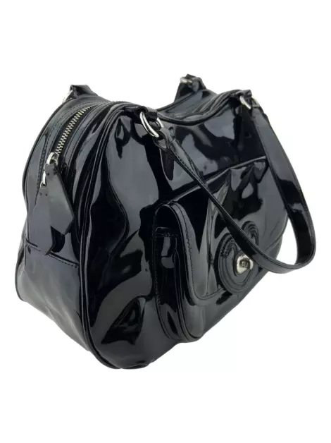 Bolsa com Alça Love Moschino Verniz Preta