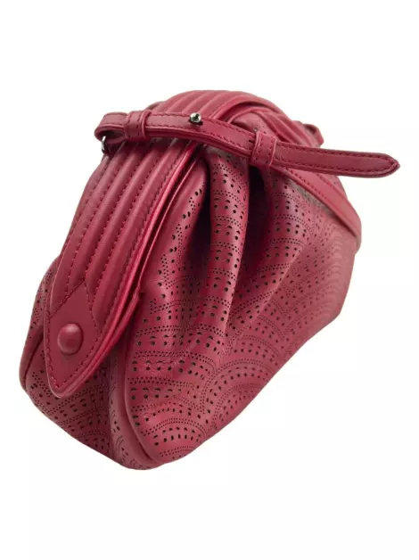 Bolsa Tiracolo Alaia Laser Cut Couro Vermelha