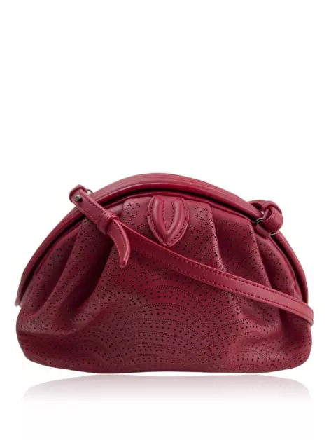 Bolsa Tiracolo Alaia Laser Cut Couro Vermelha