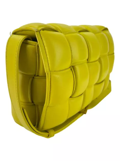 Bolsa Tiracolo Bottega Veneta Padded Cassete Amarela